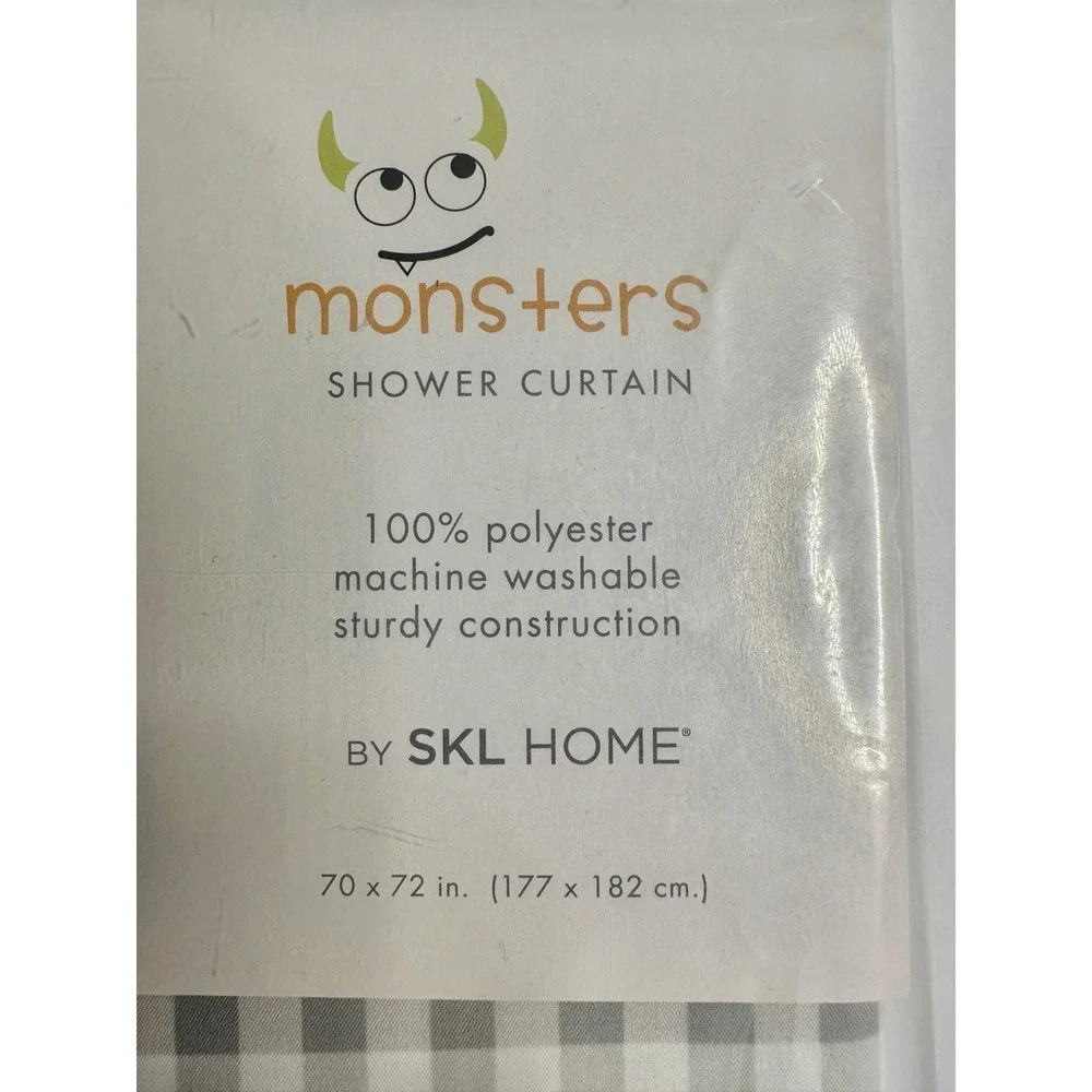 Monsters Shower Curtain 70x72 Inch 100% Polyester Machine Washable New